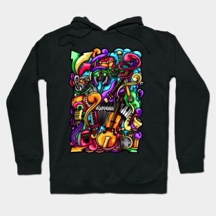 Music Doodle Illustration Hoodie